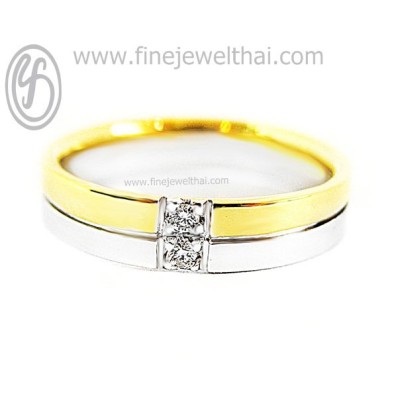 แหวนทองคำขาว แหวนเพชร แหวนคู่ แหวนแต่งงาน แหวนหมั้น - R3039DWG